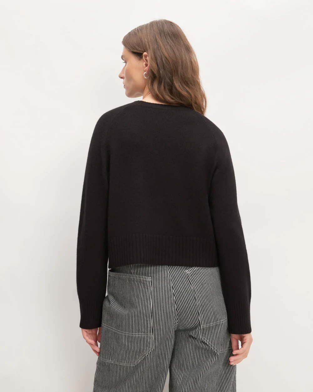 The Boxy Crew in Cashmere | Black