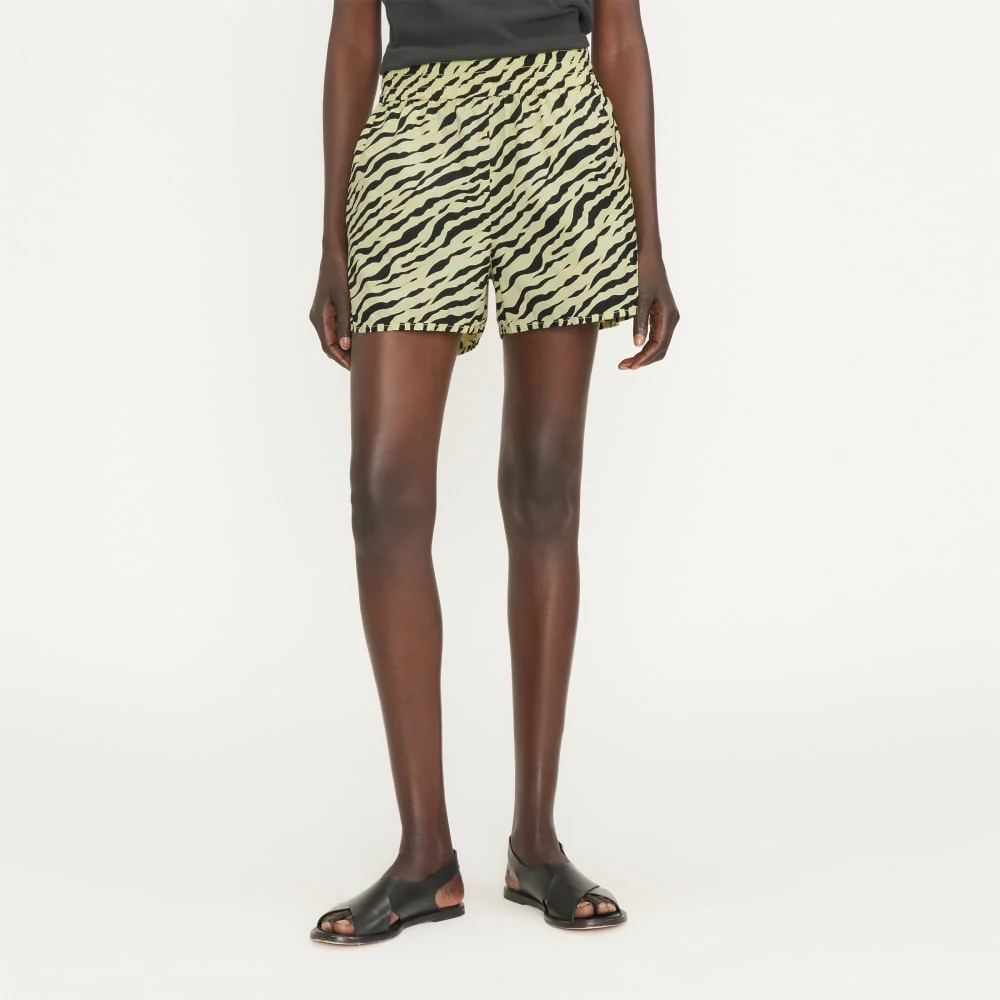 The Poplin Boxer Short | Pale Yellow Tiger Stripe