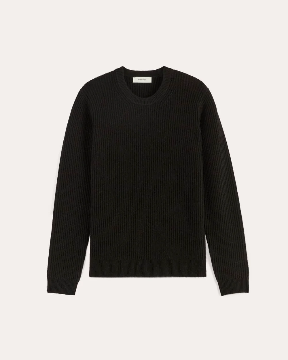 The Fisherman Crew in Wool Cashmere | Black