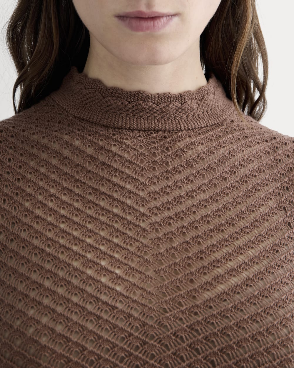 The Lace Knit Tank | Mocha