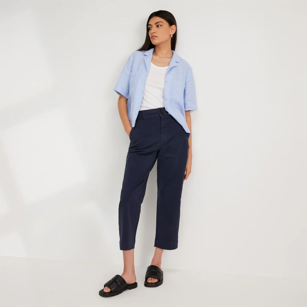 The Linen Workwear Shirt | Light Blue