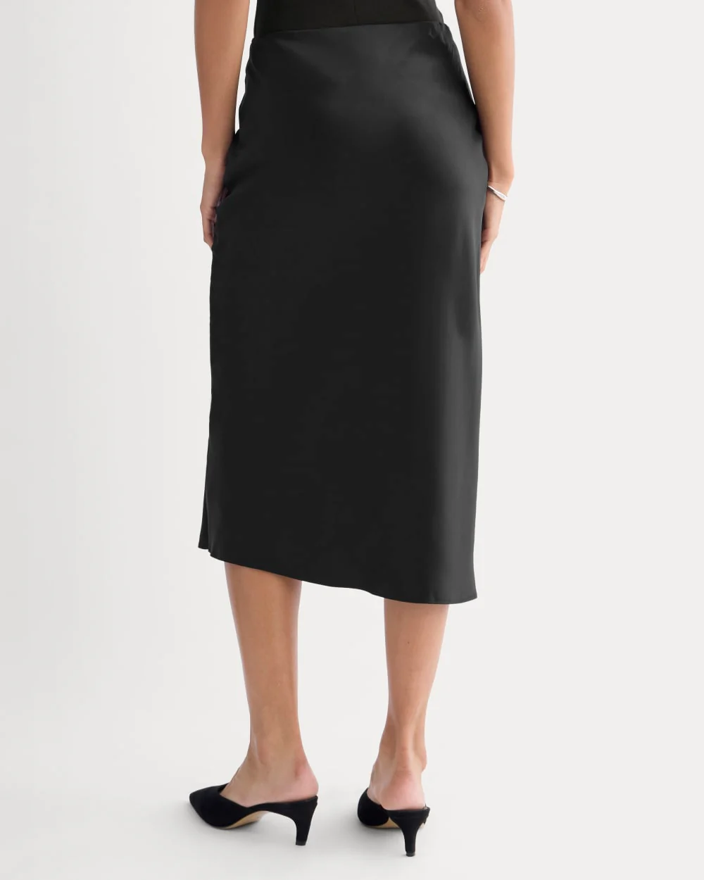 Slip Skirt in Silk Charmeuse | Black