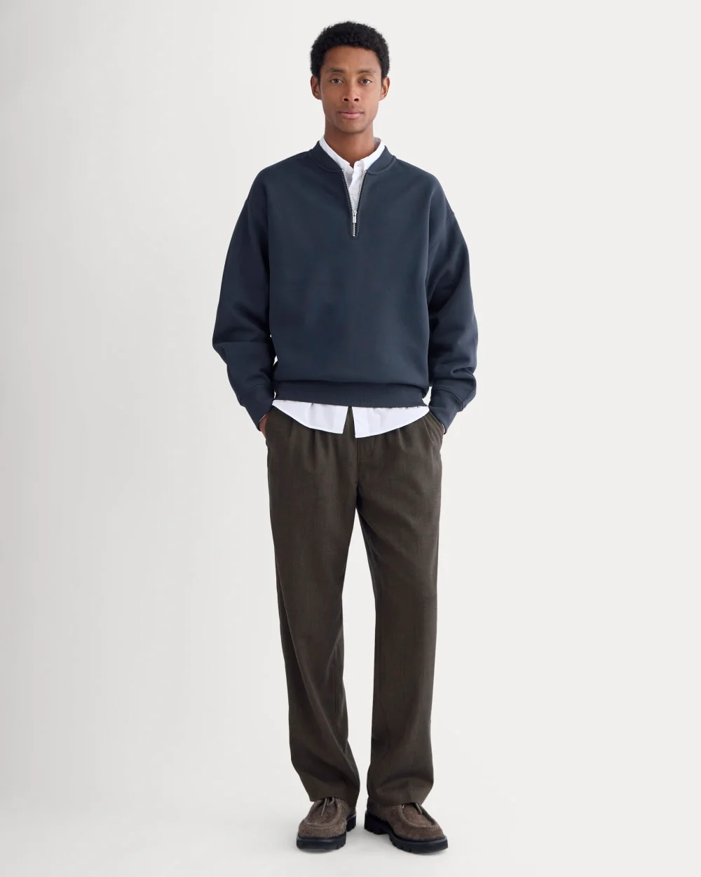 Luxe Fleece Half-Zip Pullover | Deep Navy