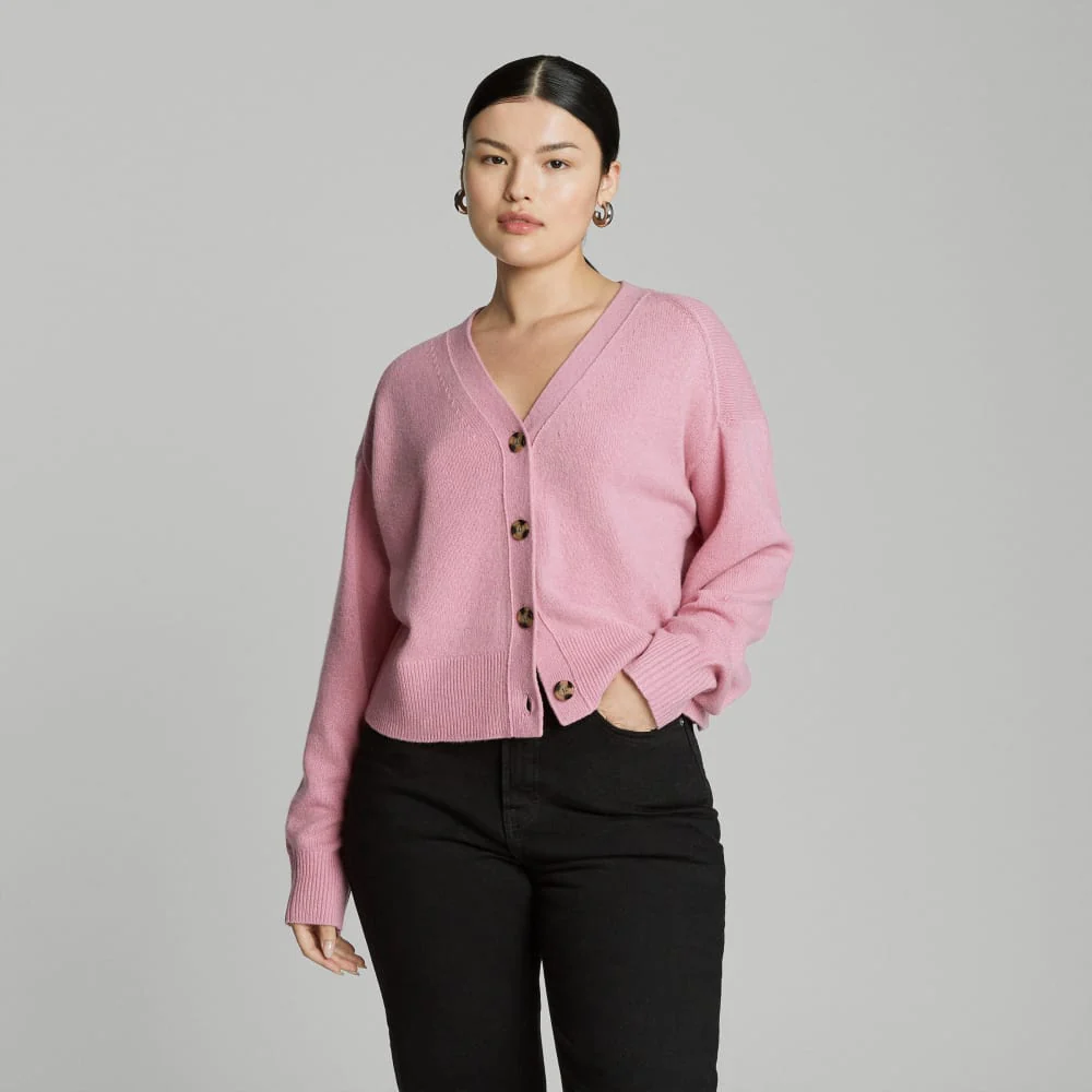 The Cashmere Cardigan | Bubblegum