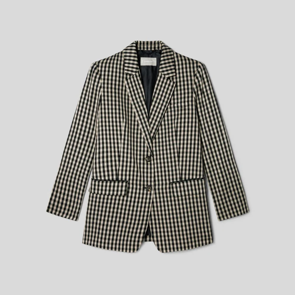 The Oversized Blazer in Buttersmooth | Khaki / Black