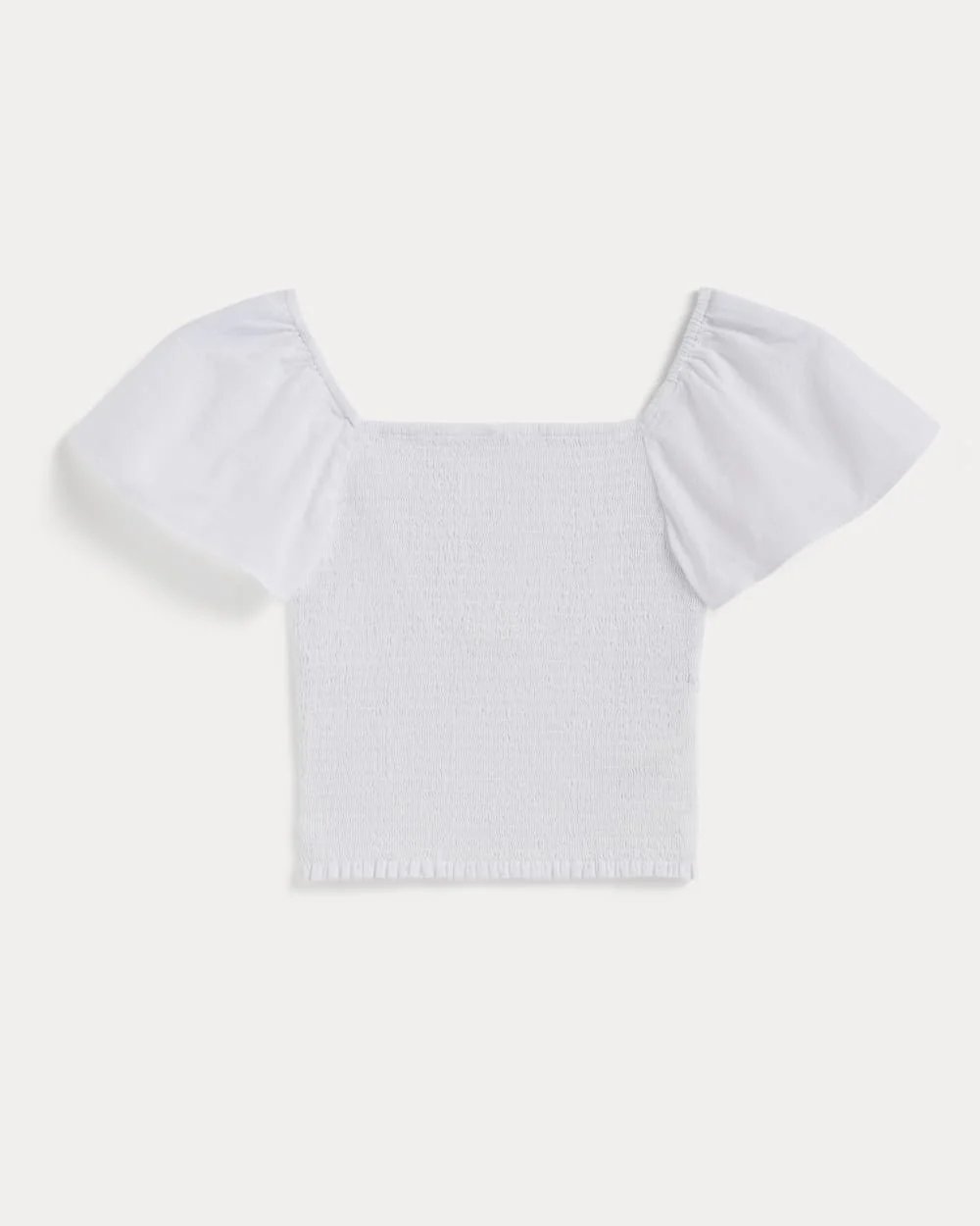The Gauze Smocked Top | White