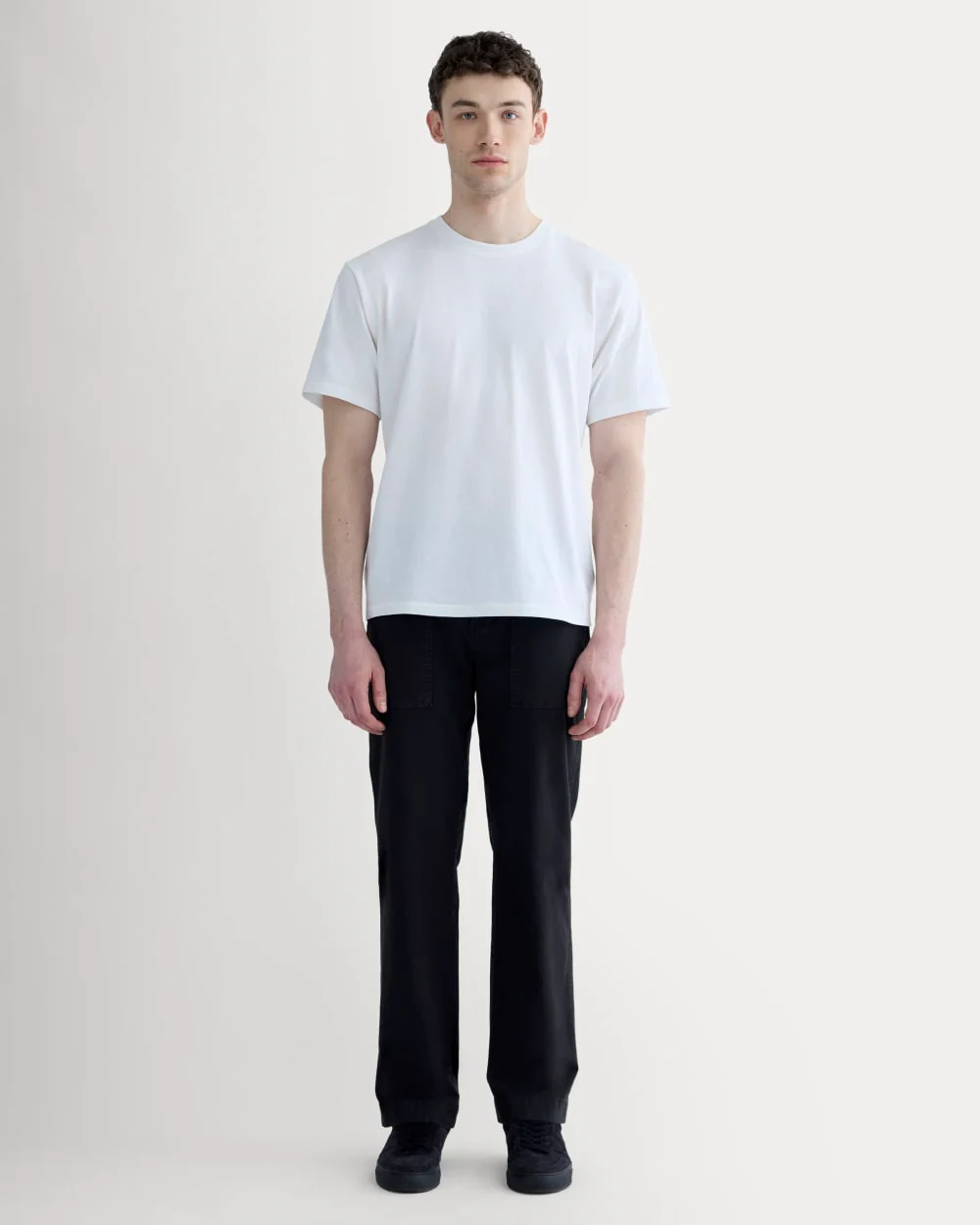 The Premium-Weight Relaxed Crew | Uniform | White