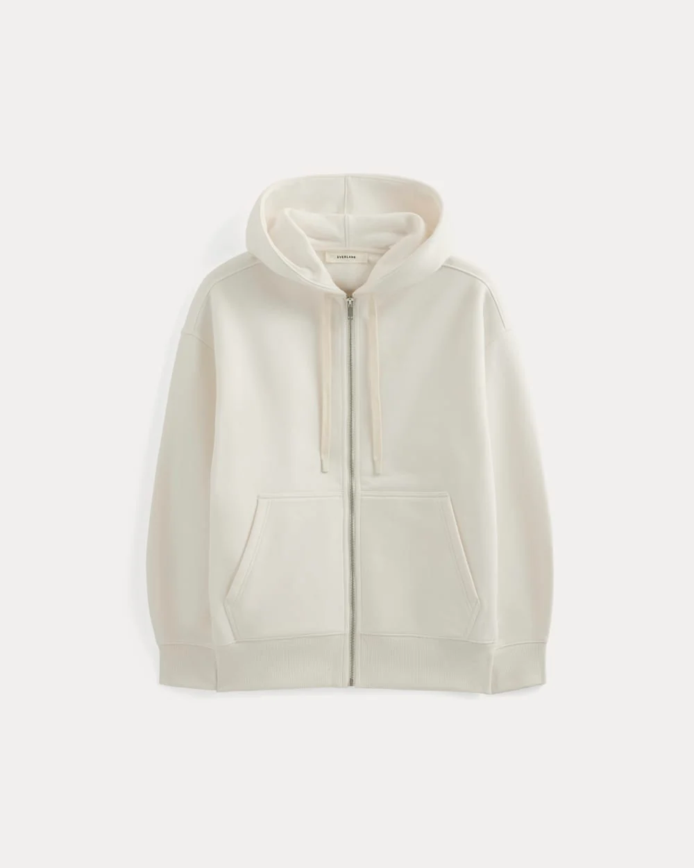 Luxe Fleece Oversized Full-Zip Hoodie | Bone