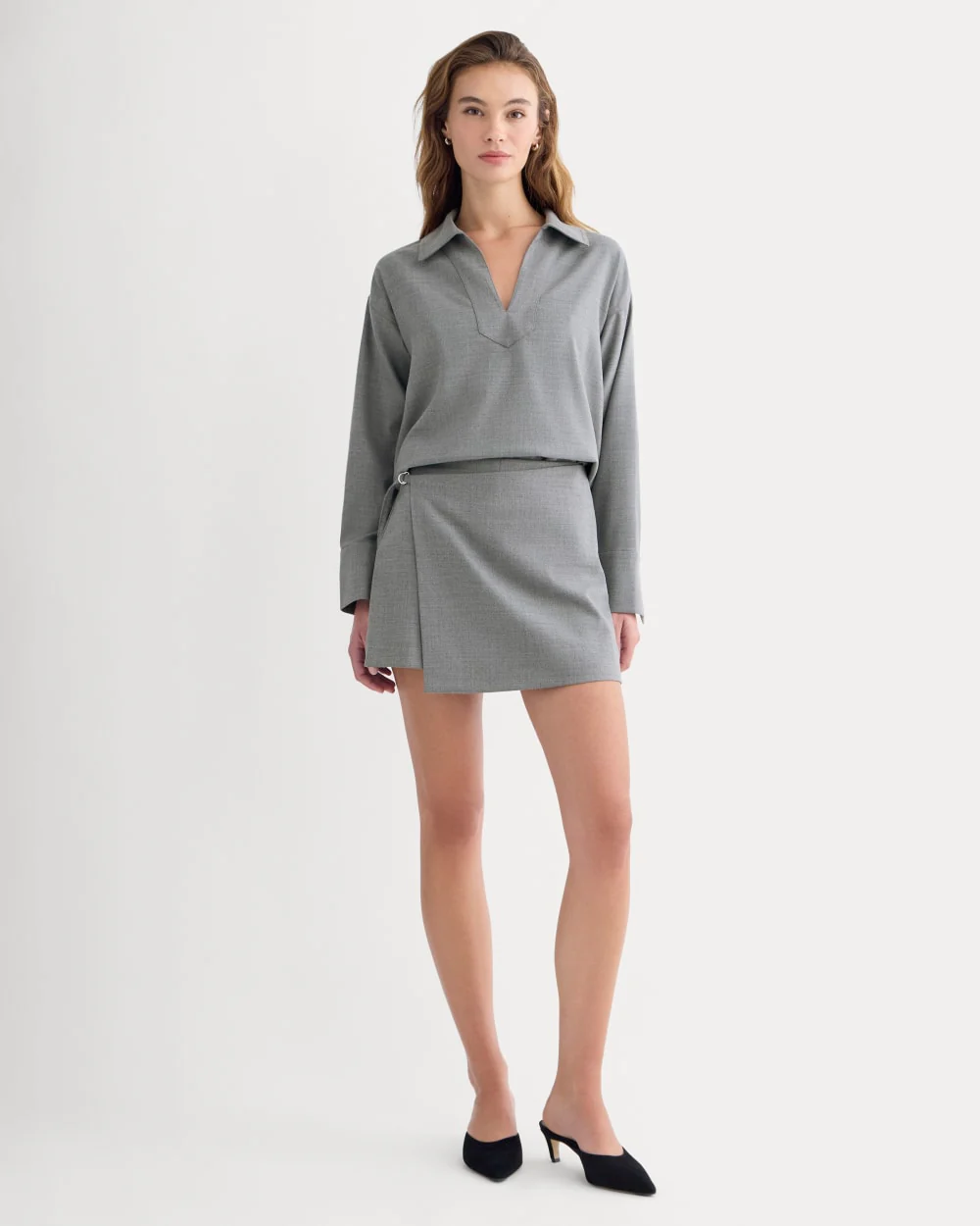 Overshirt in Tailor Twill | Heather Graphite