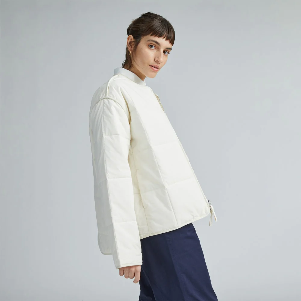 The Quilted Cotton Liner | Bone