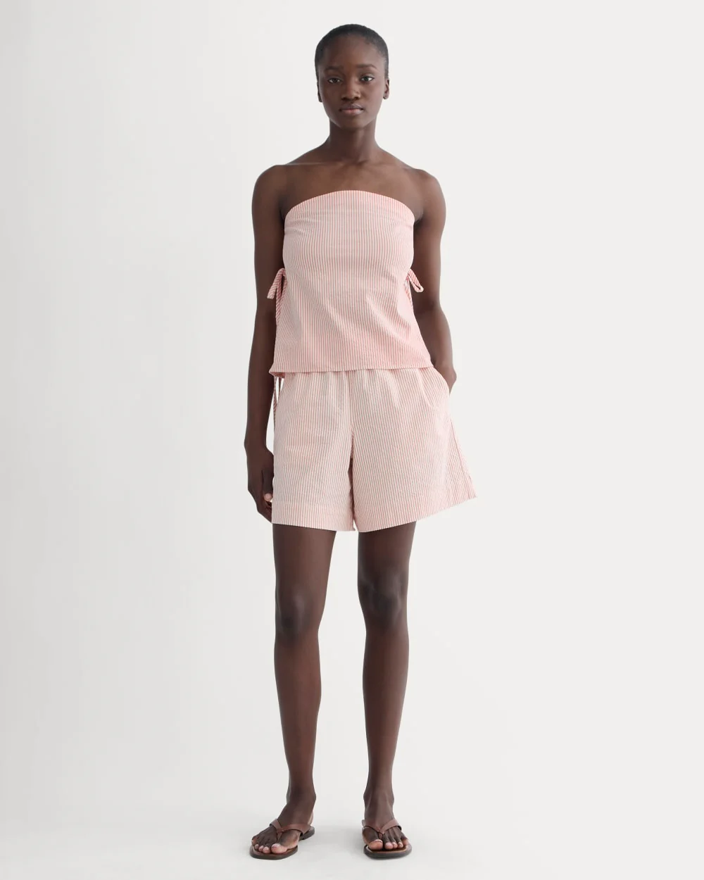 The Seersucker Pull-On Short | Soft Orange