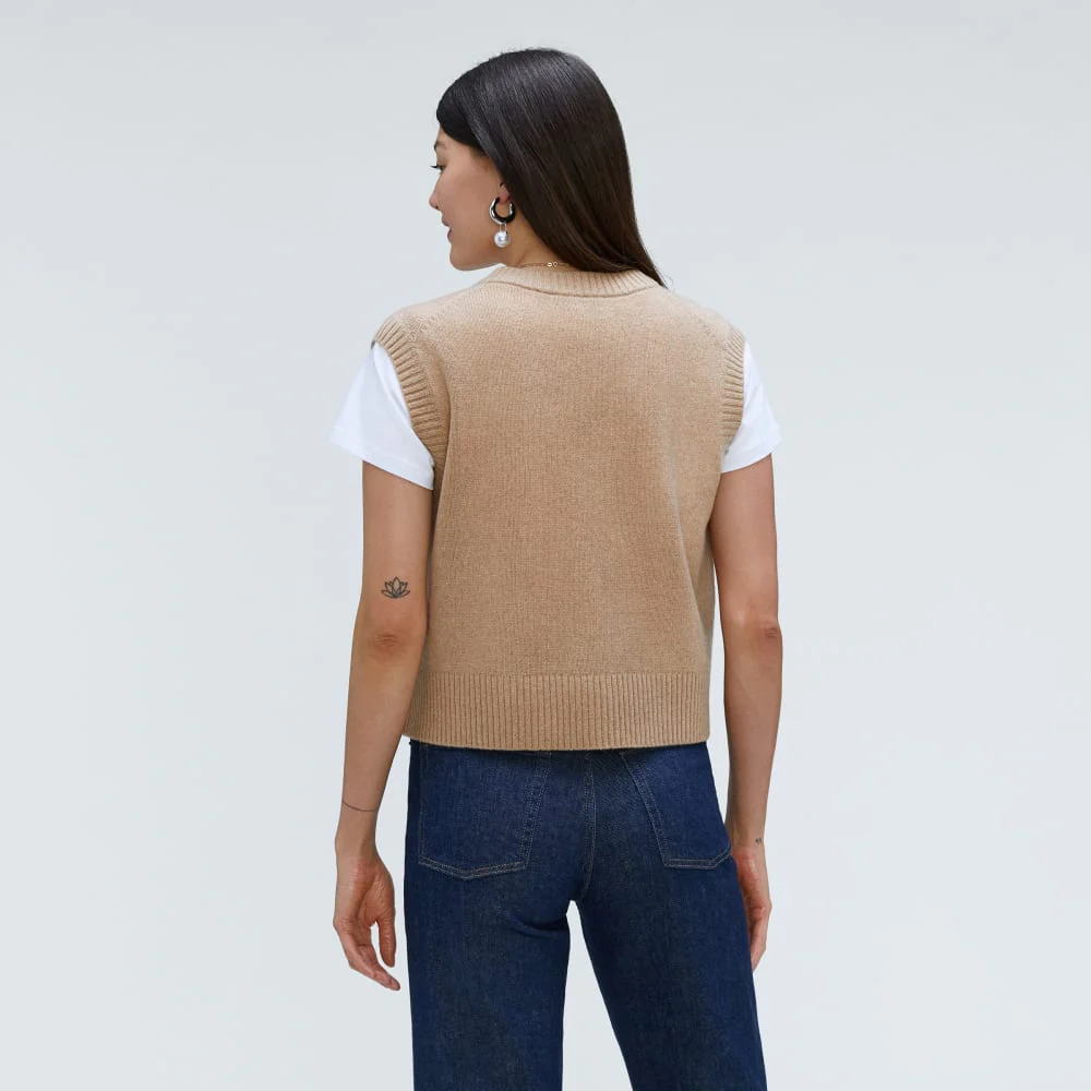 The Cashmere Vest | Light Camel