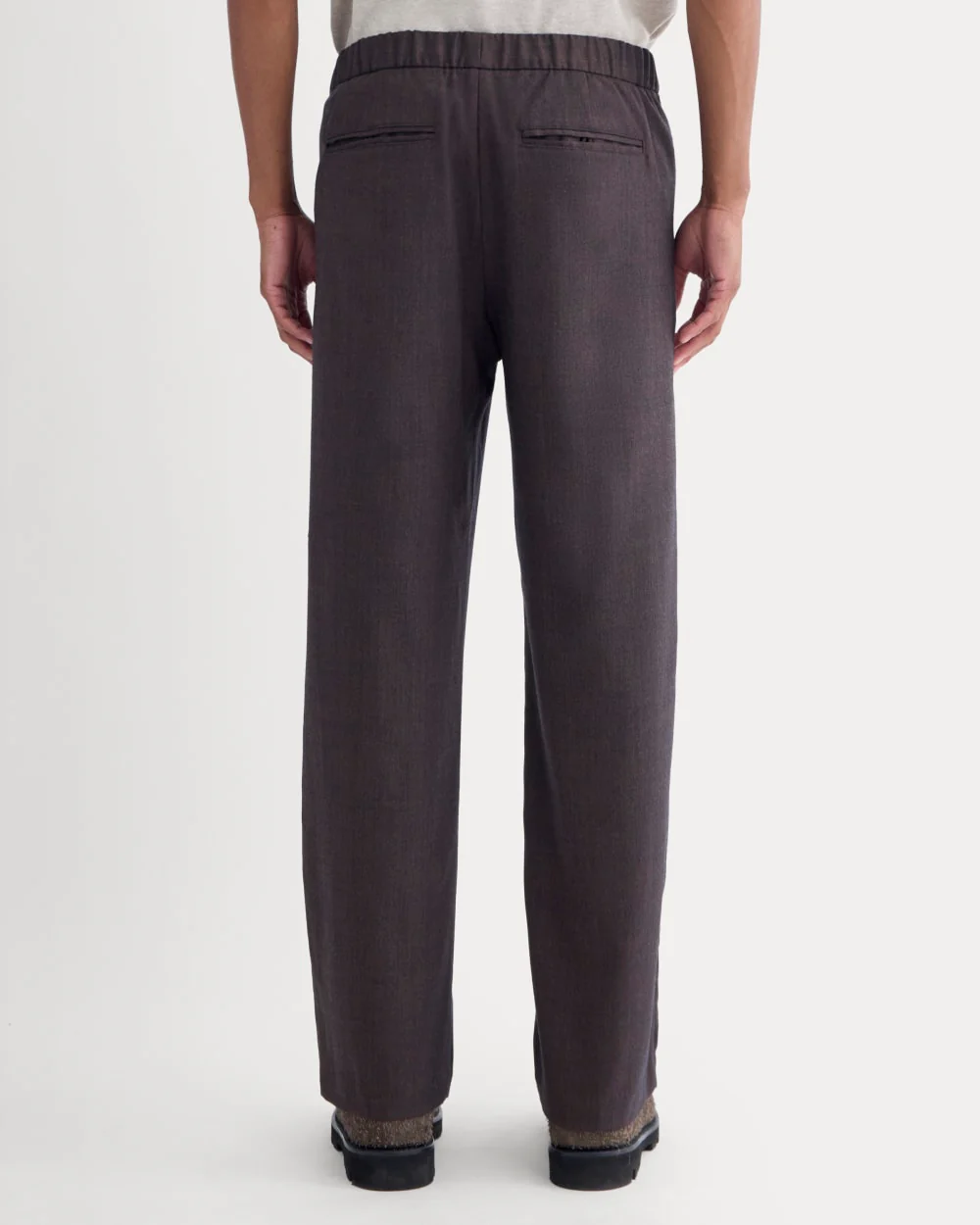 Pleated Trouser in Tailor Twill | Heathered Fudge
