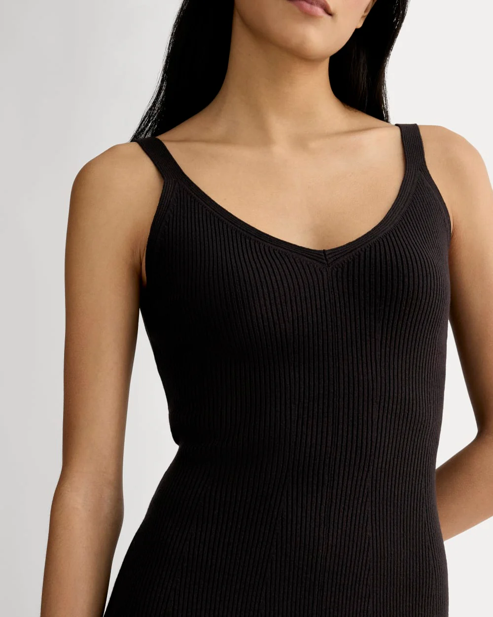 The Fine Knit Cami Dress | Black