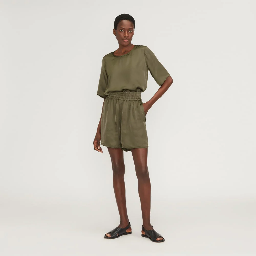 The Satin Pull-On Short | Kalamata