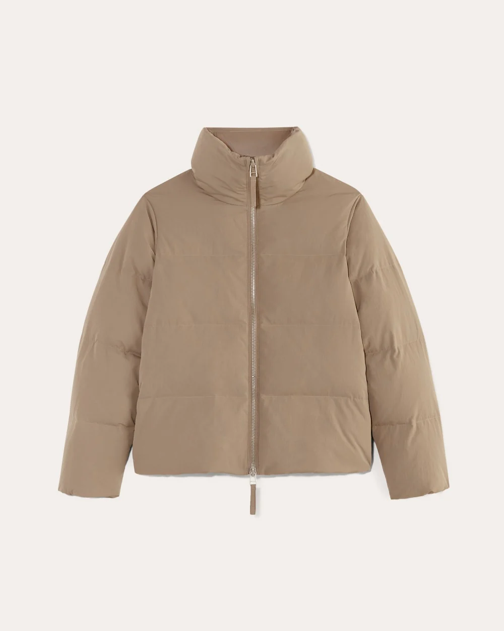 The Puffer Bomber | Taupe Grey