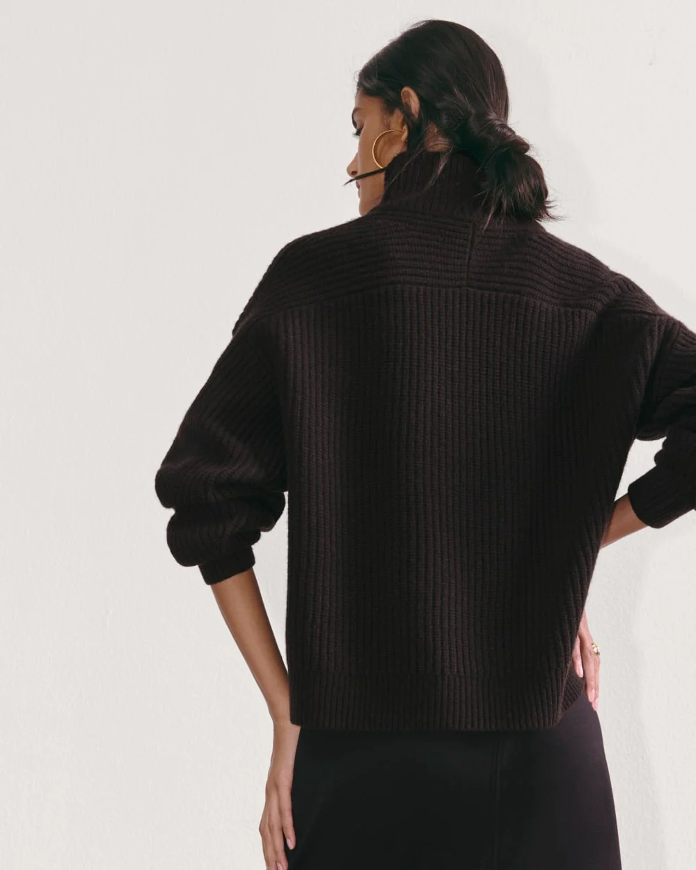 The Half-Zip Sweater in Luxe Merino | Black