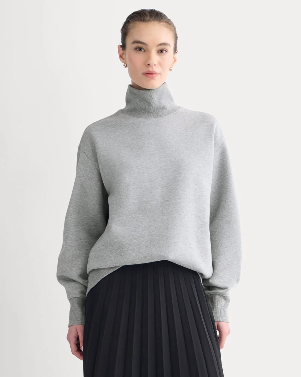 Luxe Fleece Turtleneck | Vintage Heather Grey