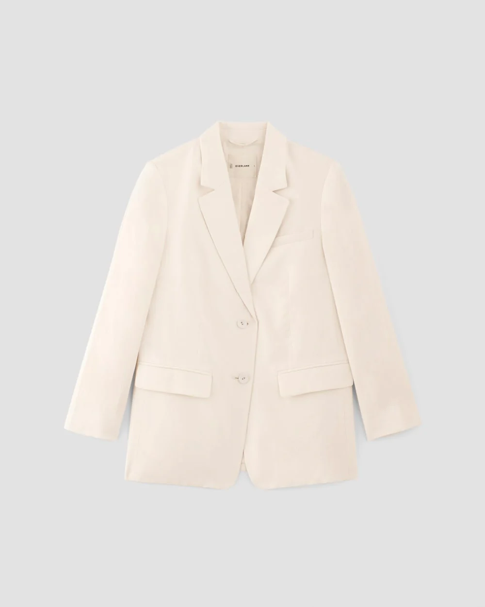 The Oversized Blazer in Linen | Bone