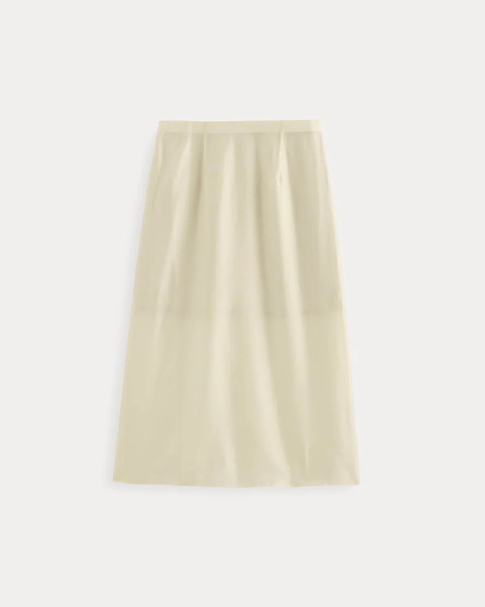Midi Skirt in Cotton-Silk Organza | Parchment