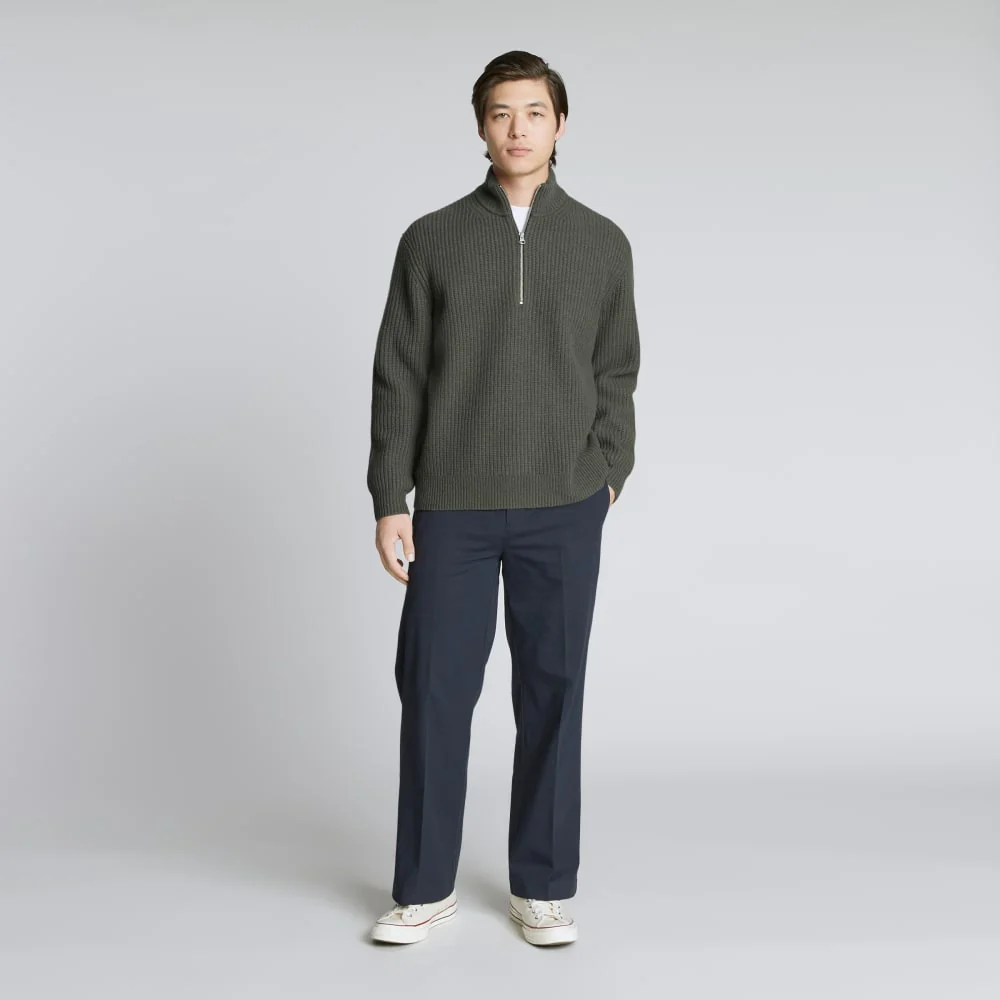 The Felted Merino Half-Zip Sweater | Kambaba