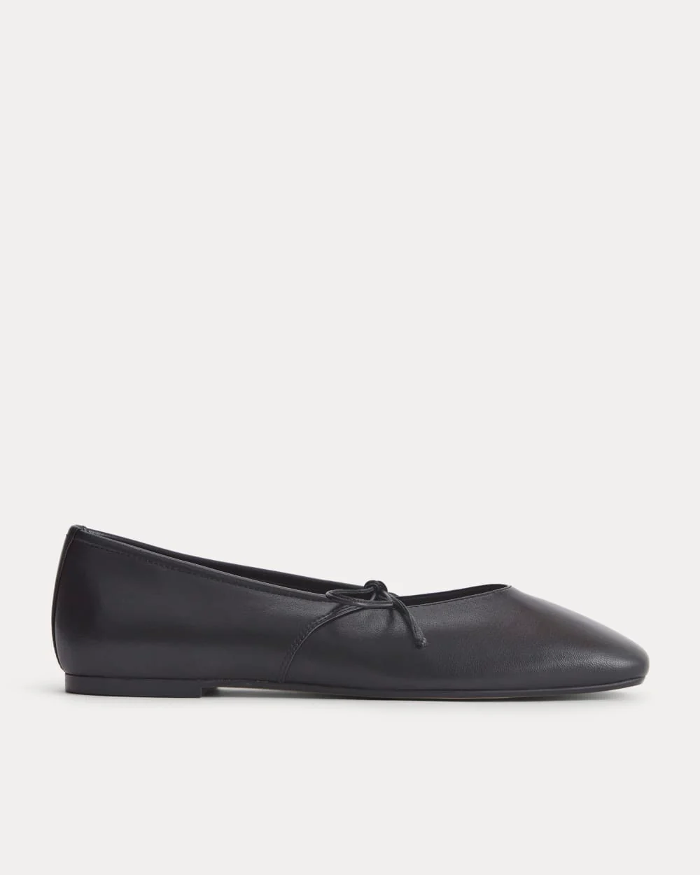 Leather Keyhole Flat | Black