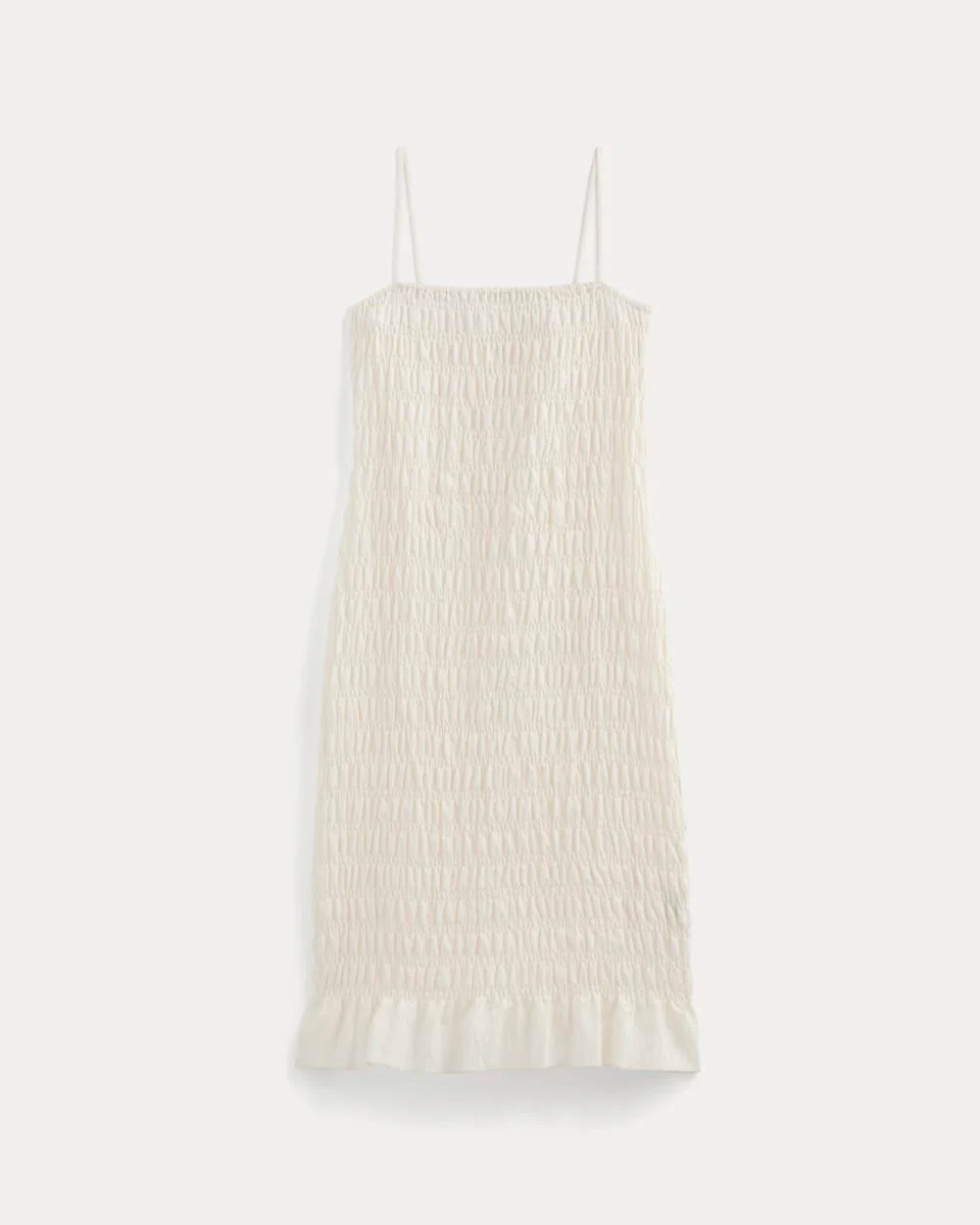 The Smocked Column Dress | Bone
