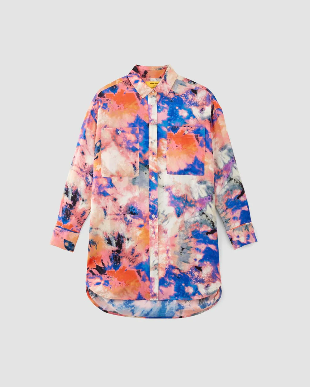 The Everlane x Marques' Almeida Satin Tie-Dye Shirt | Multi Tie-Dye
