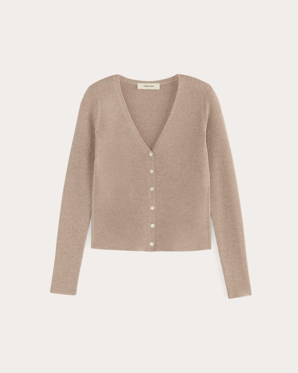 The Cardigan in Lurex Merino | Rose Gold