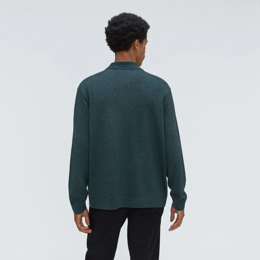 The Merino-Blend Sweater Polo | Deep Teal