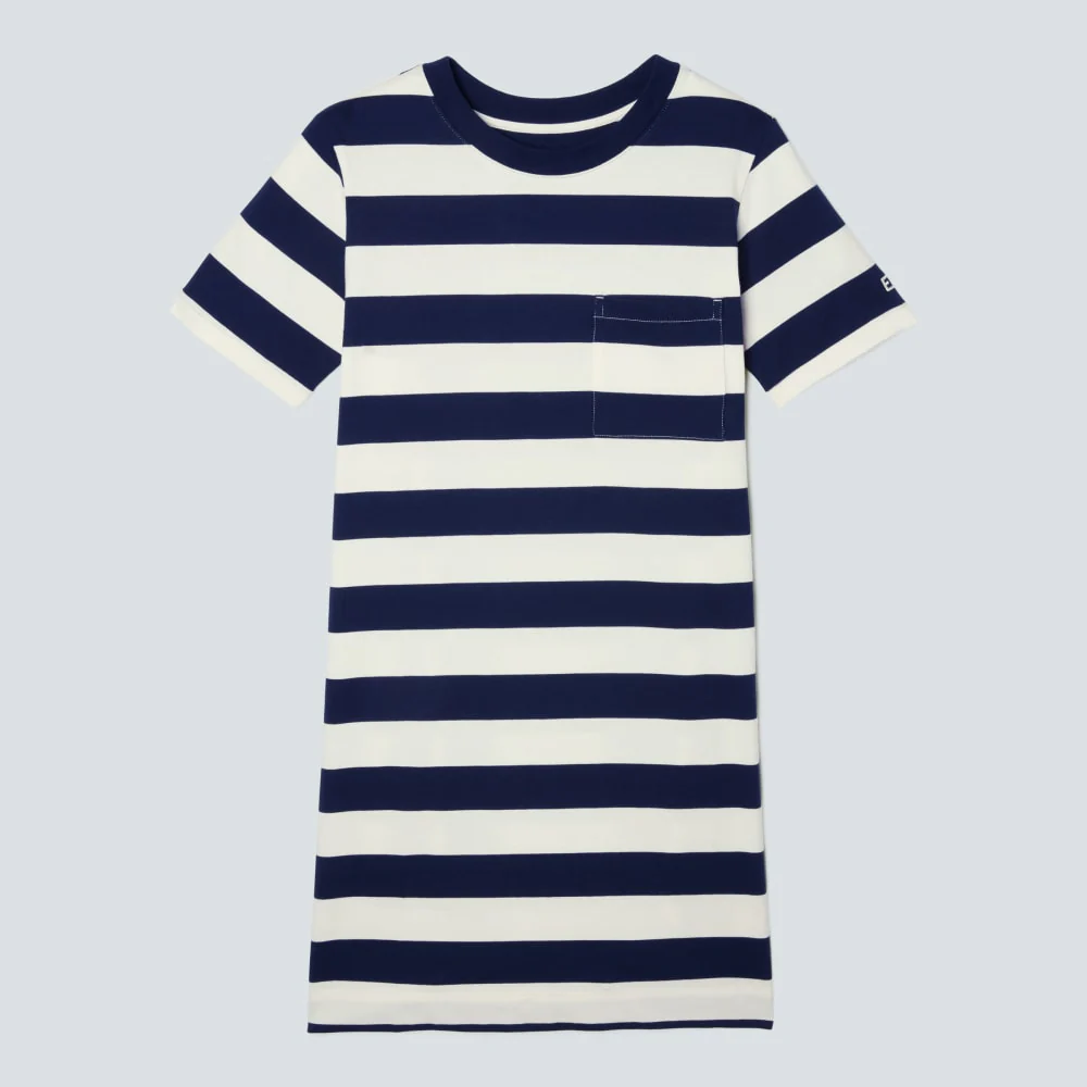 The Organic Cotton Weekend Tee Dress | Navy / Canvas