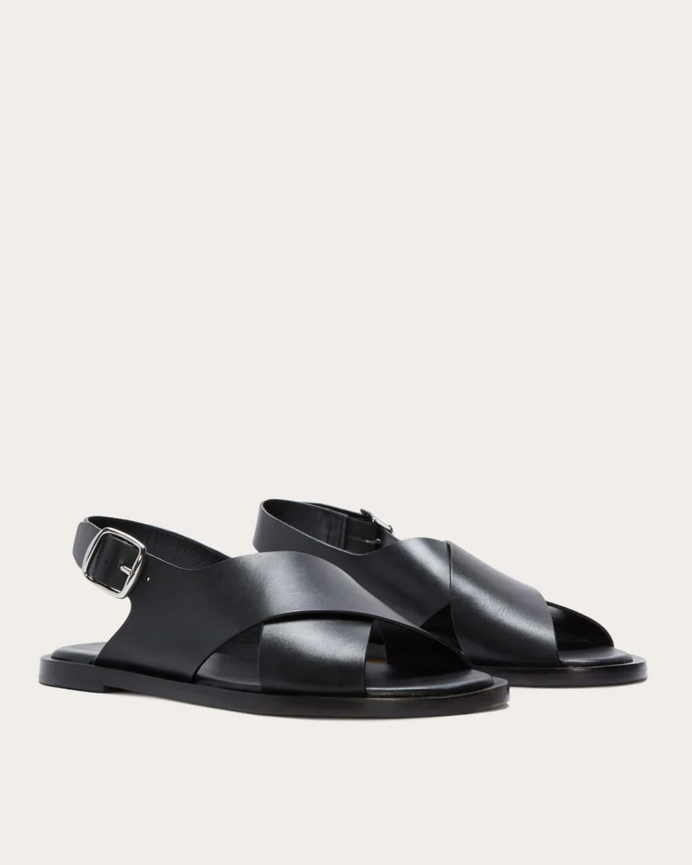 The City Crossover Sandal | Black