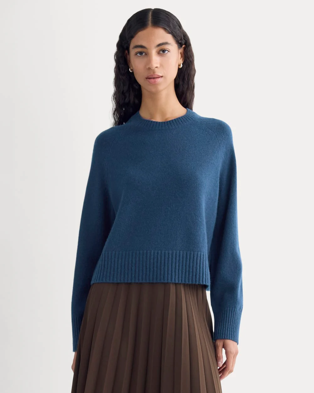 The Boxy Crew in Cashmere | Deep Lazuli Blue