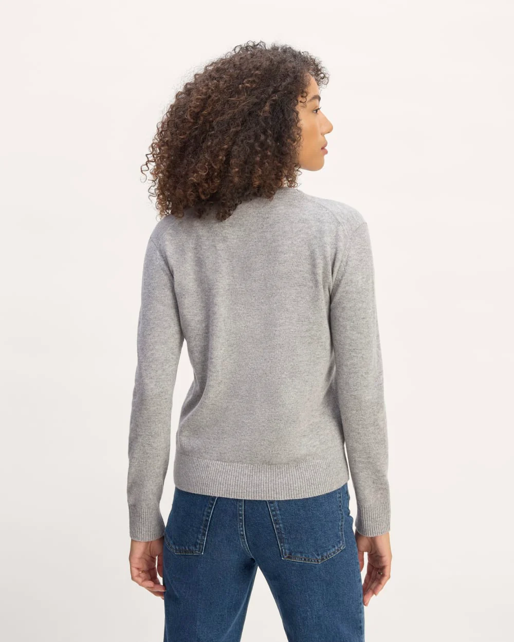 The Classic Crew in Cashmere | Light Heather Grey