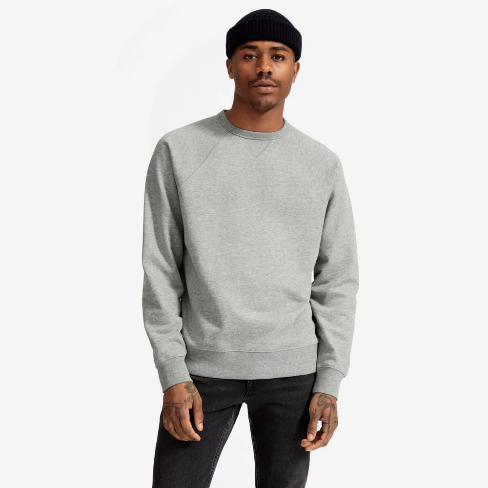 The Unisex French Terry Crew |  Heathered Grey