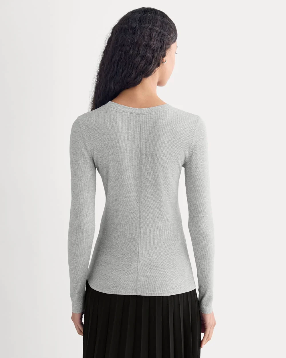 The Luxe Rib Henley | Classic Heather Grey