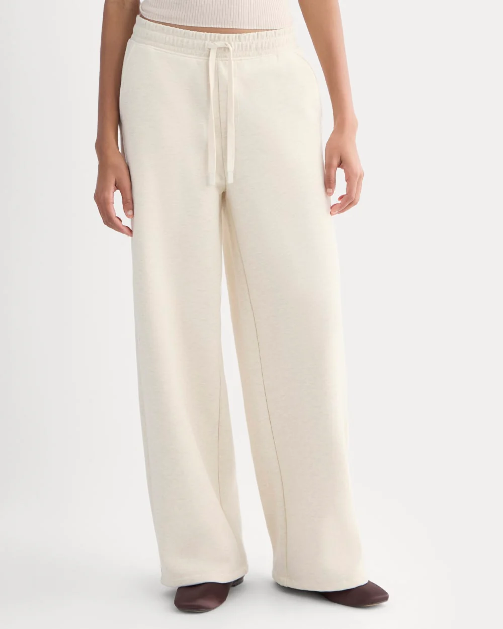 Luxe Fleece Wide-Leg Sweatpant | Heathered Oat