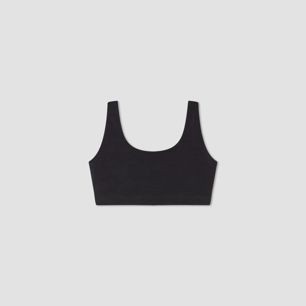 The Cotton Tank Bra | Black