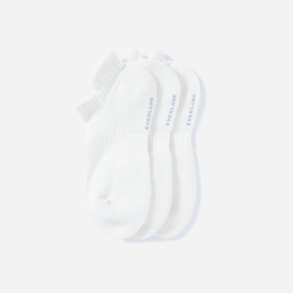 The Organic Cotton Ankle Sock 3-Pack | White