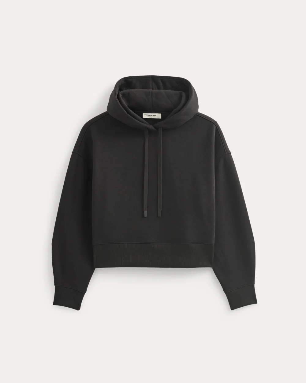 Cropped Luxe Fleece Hoodie | Black