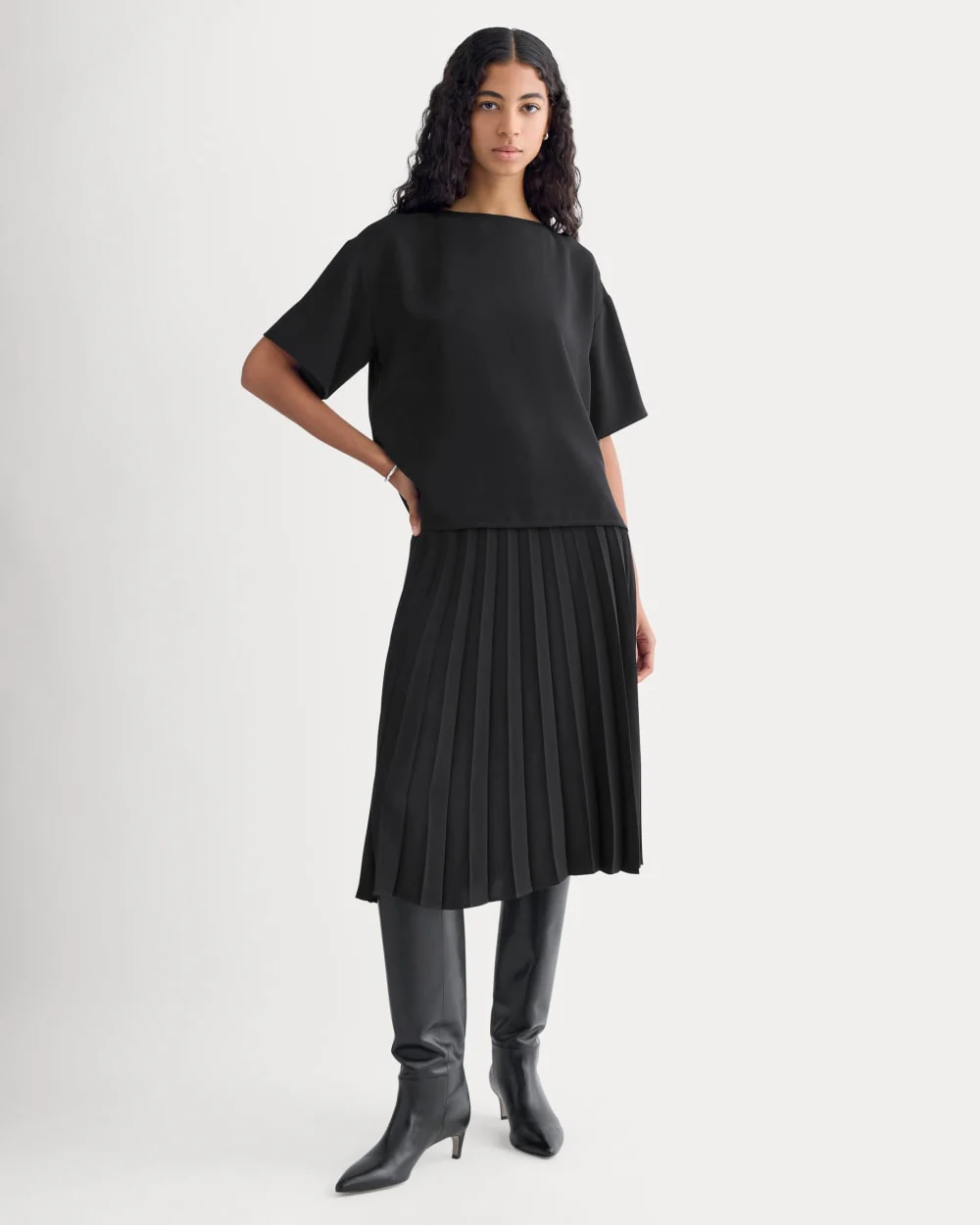 Drapey Crepe Top | Black