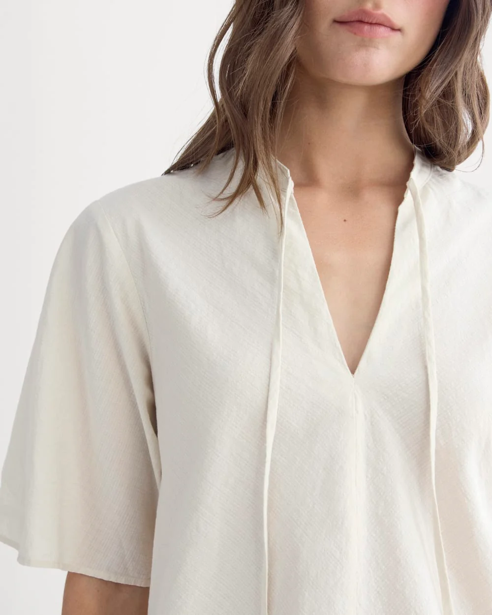 The Gauze Tie-Front Shirt | Birch