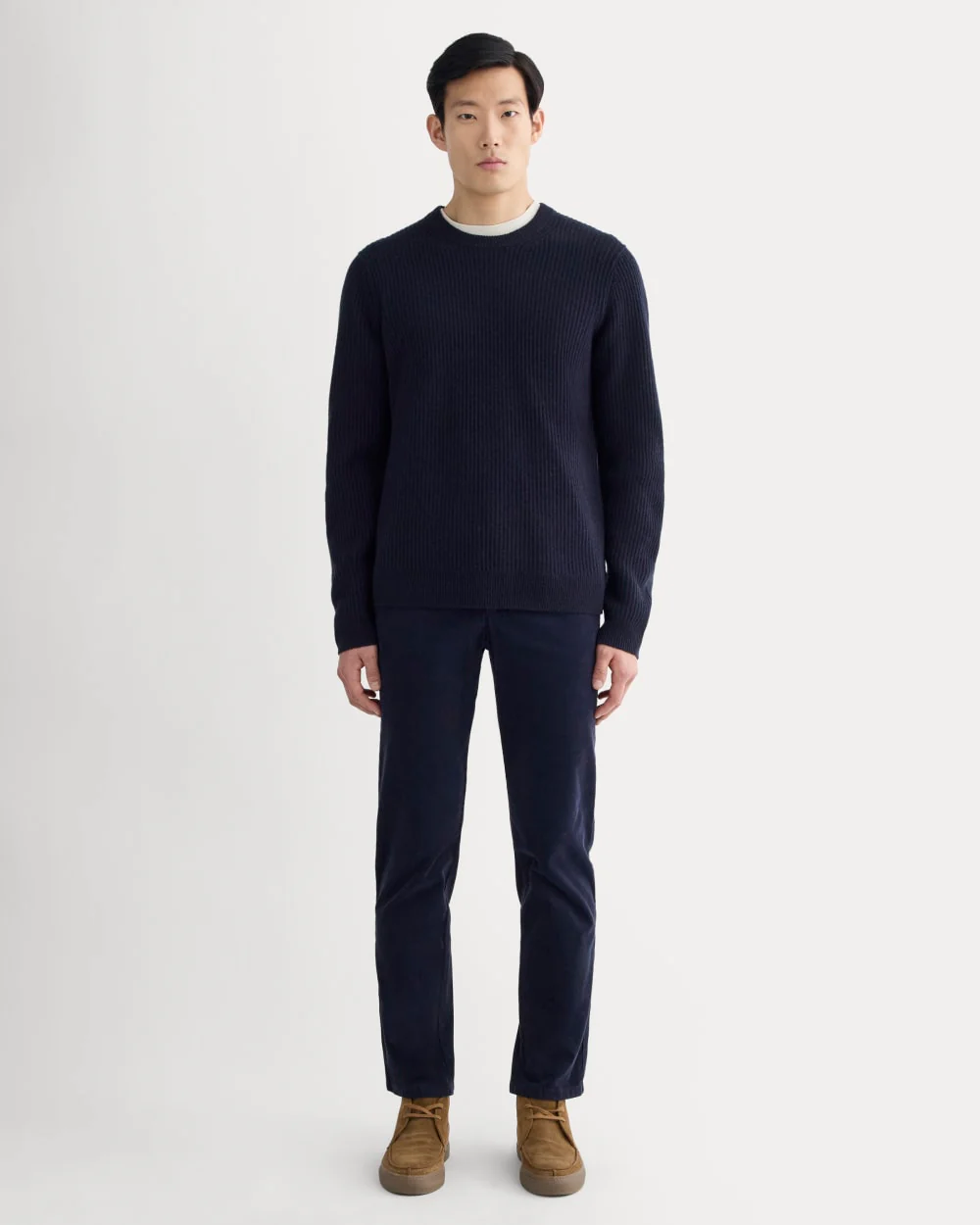 The Fisherman Crew in Wool Cashmere |  Navy