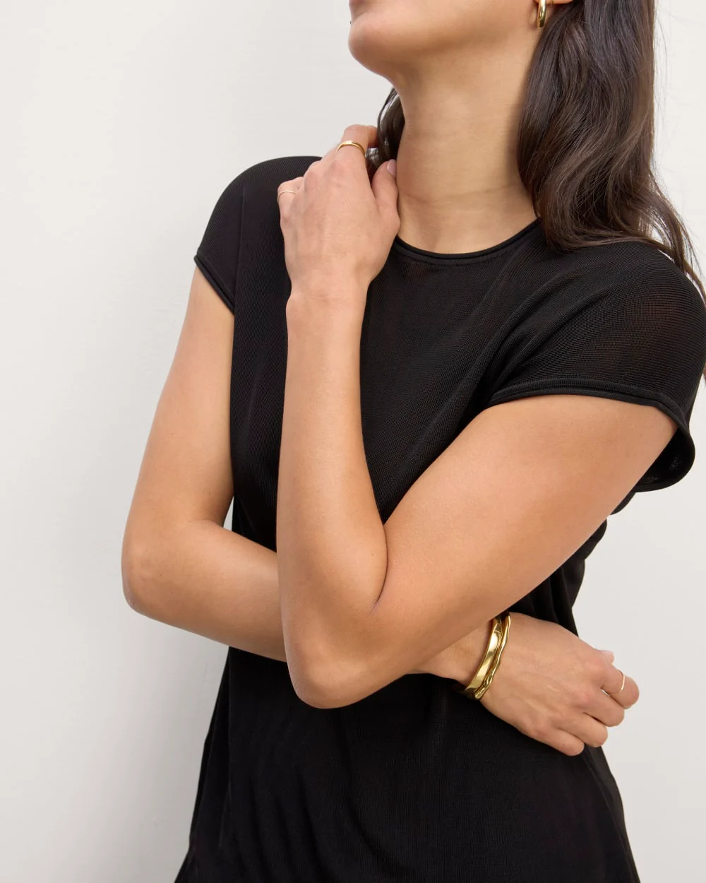 The Oversized Knit Top | Black