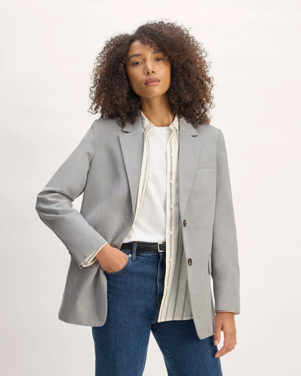 The Oversized Blazer in Buttersmooth | Heather Steel