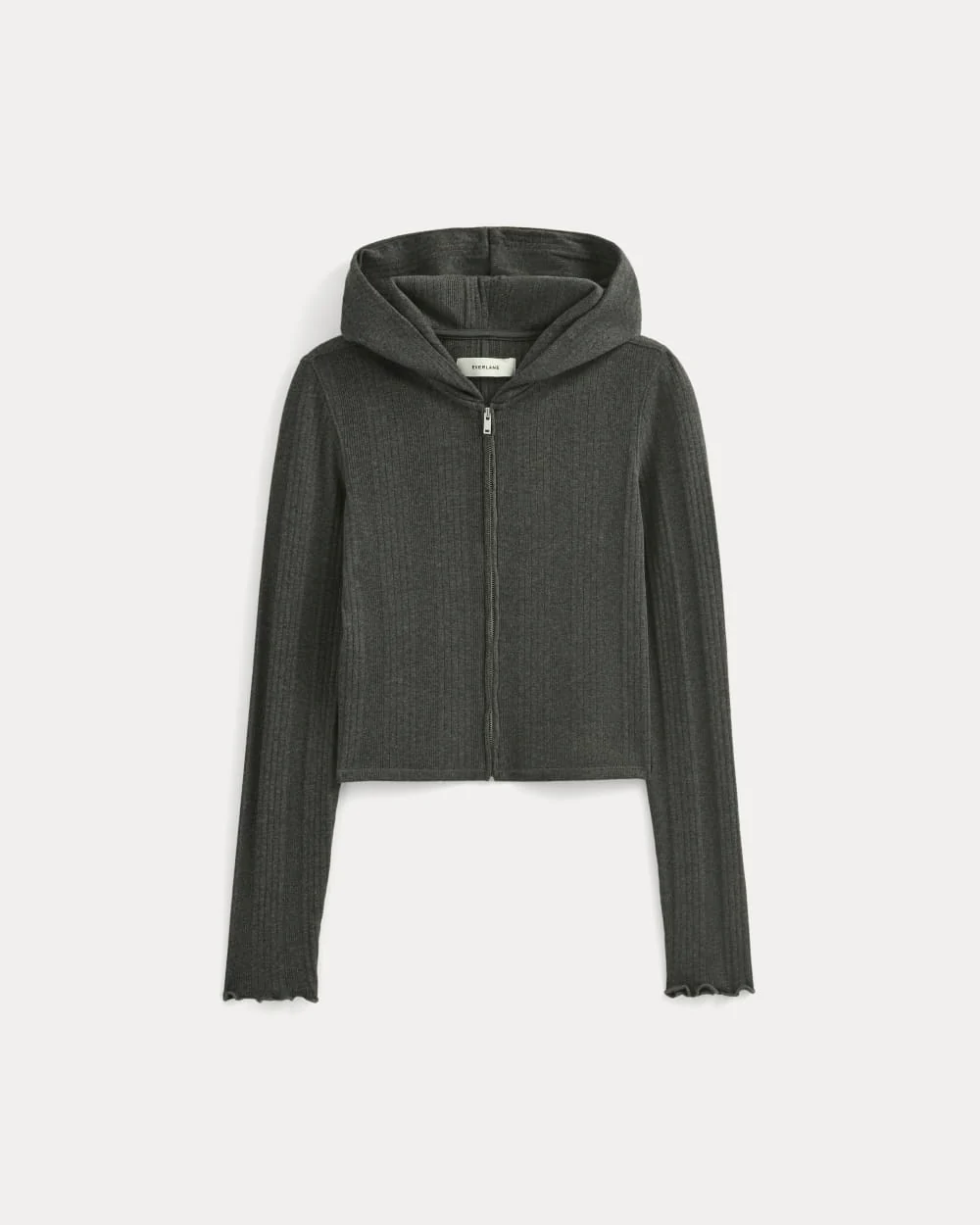 Lounge Rib Hoodie | Heathered Soot