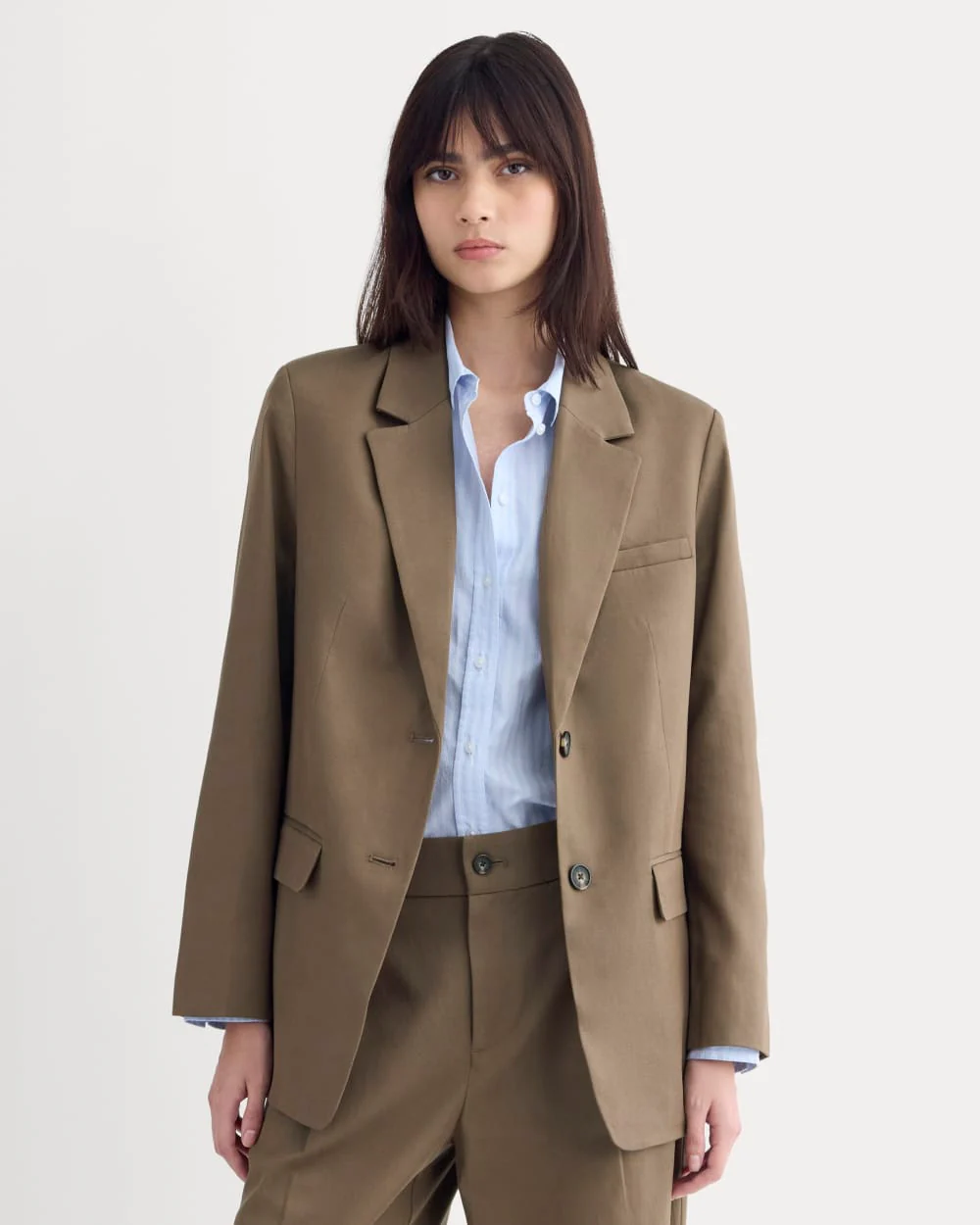 The Oversized Blazer in Buttersmooth | Deep Taupe