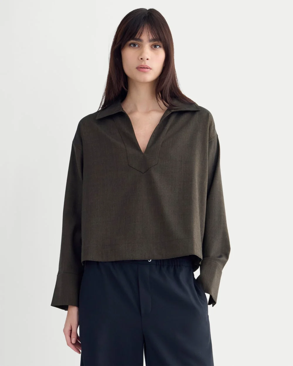 Overshirt in Tailor Twill | Heathered Fudge