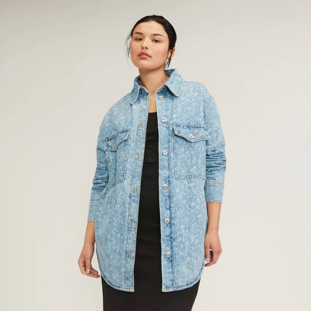 The Denim Overshirt | Light Painterly Strokes