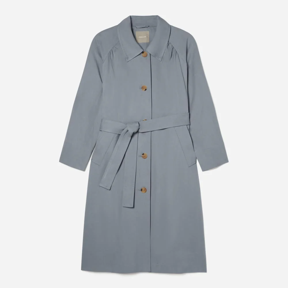 The Gathered Drape Trench | Smoke
